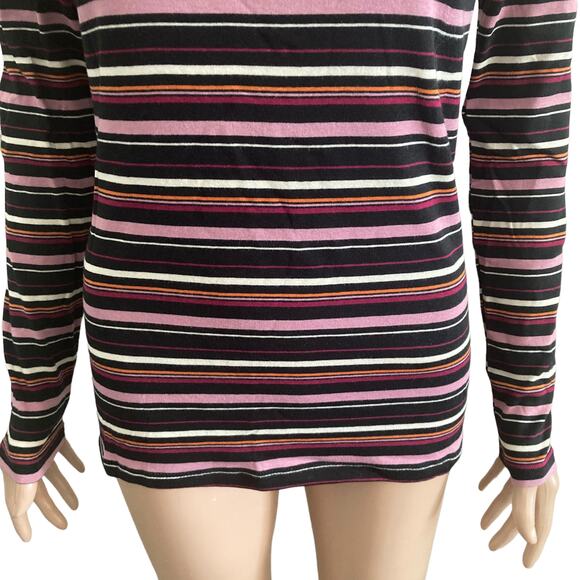 A New Day Shirt Womens XS Striped Horizontal Multicolor Stretch - Picture 6 of 9